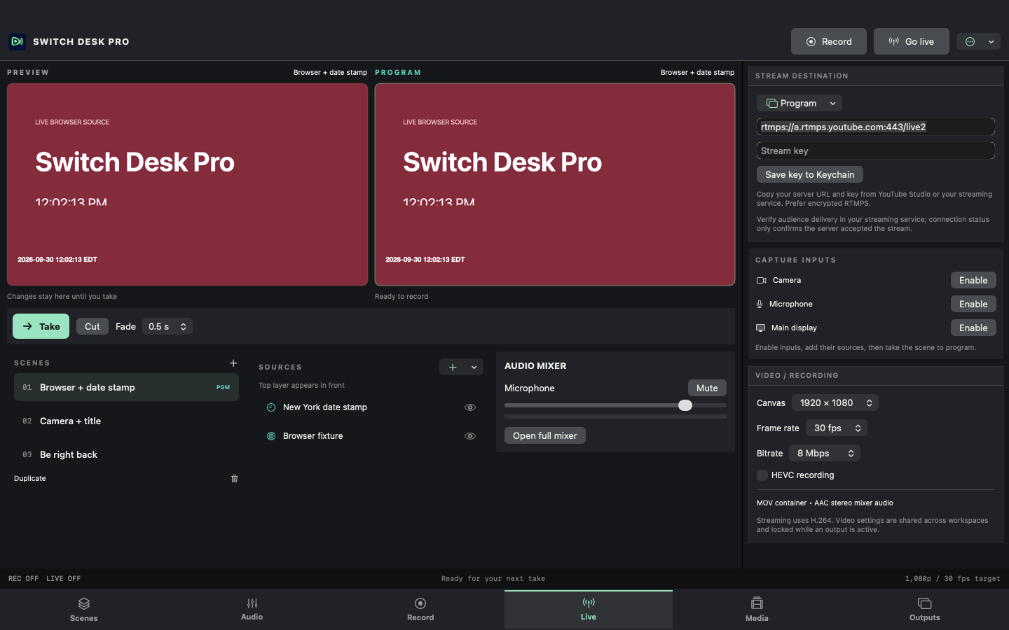 Switch Desk Pro app screenshot